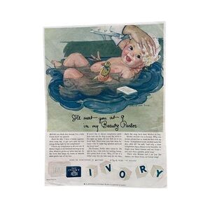 Vintage Ivory ad art Pictorial Review 1932 with DH Smith’s original baby. VGC